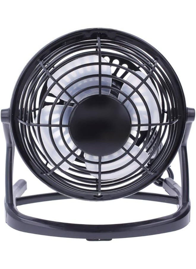 Generic Portable Mini USB Desk Fan – Quiet Rotary Cooling – Black  - Image 3