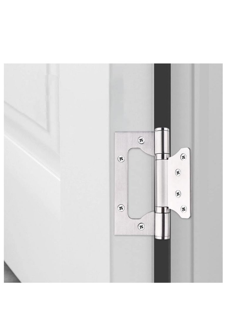 Excefore 4 Pack Non-Mortise Door Hinges, 4 x 3 inch Stainless Steel Interior Door Hinges with Screws, Smooth, and Easy to Install, for Bedroom,  Furniture Hardware (Silver)  - Image 1