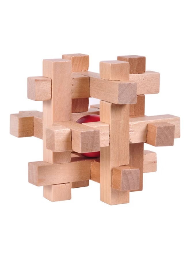 Wooden Kong Ming Luban Lock Brain Teaser – Classic 3D Puzzle for Kids & Adults, Educational Logic Toy - Image 1