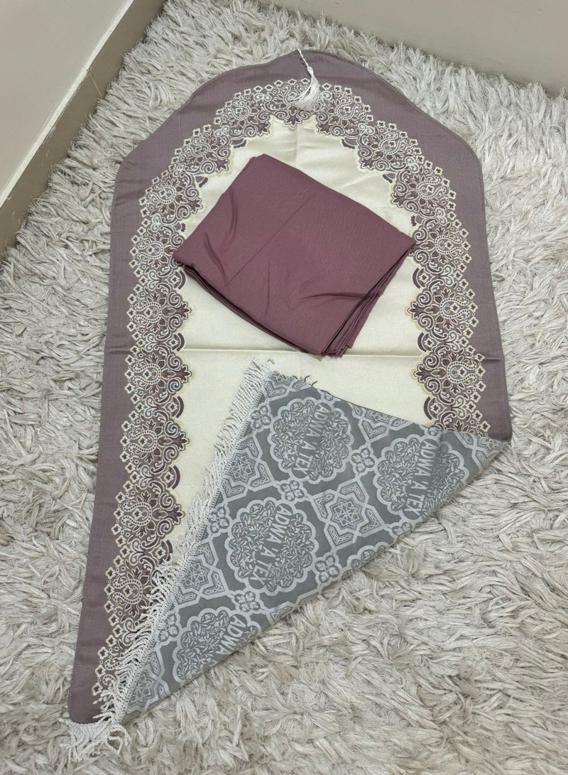 Turkish prayer rug set with soft cotton open sheet - Image 2