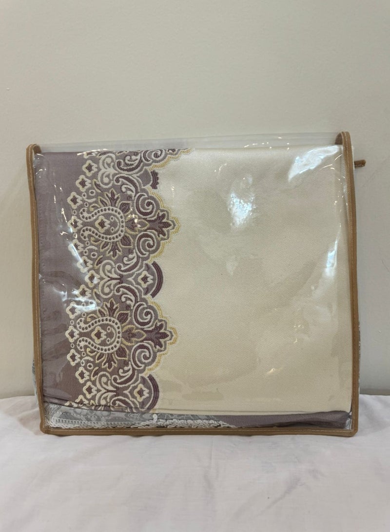 Turkish prayer rug set with soft cotton open sheet - Image 3