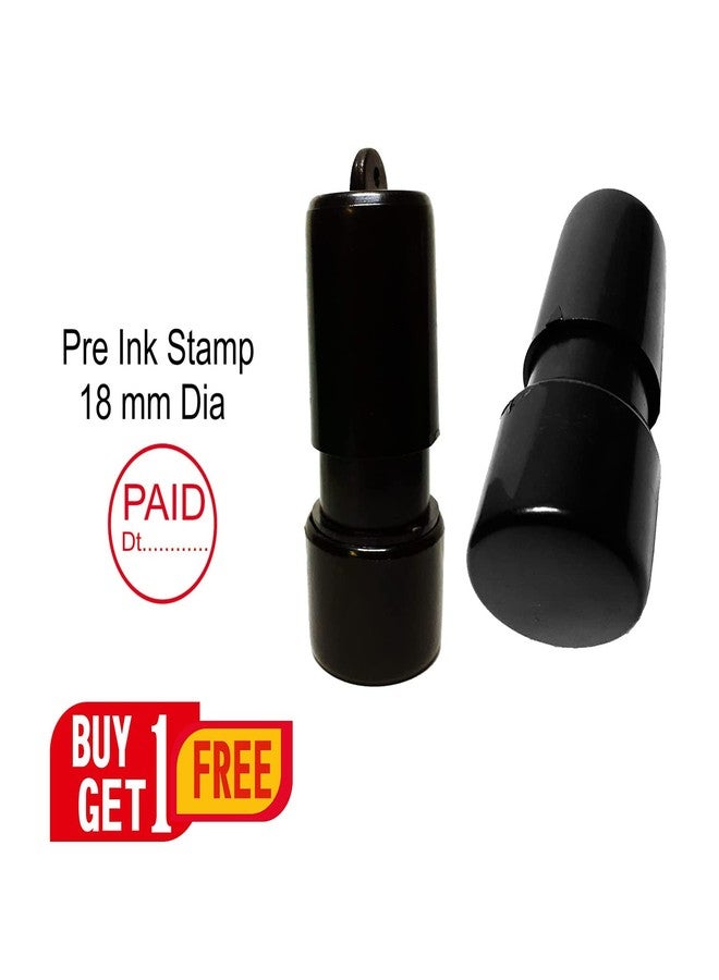 Print'X Paid Stamp with Date Round 18 mm Diameter self Ink Combo 2 pcs in red Ink - Image 3