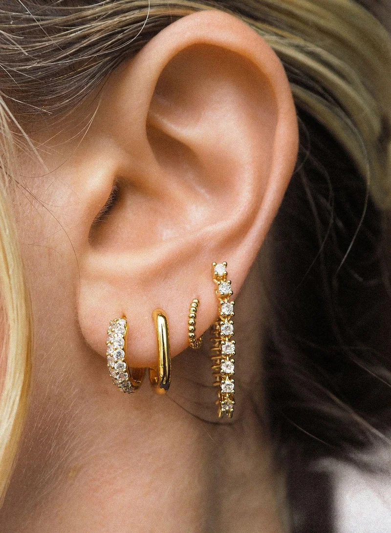 LUV AJ Ballier Chain Stud Earrings