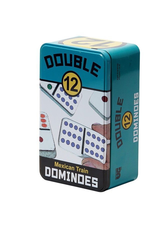 Front Porch Classics - ; Double 12 Colored Dot Dominoes Set Onthego Travel Storage Tin 2 To 8 Players Ages 8 To 99 - Image 1