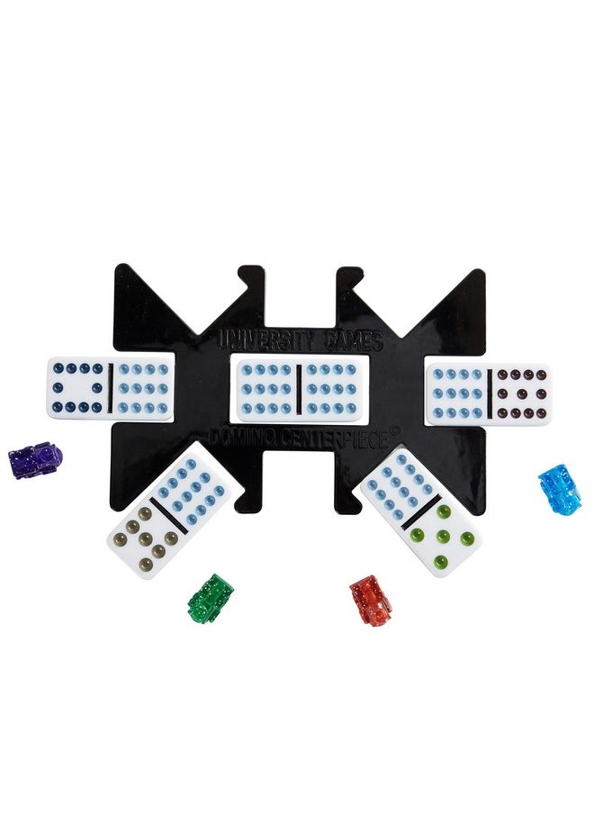 Front Porch Classics - ; Double 12 Colored Dot Dominoes Set Onthego Travel Storage Tin 2 To 8 Players Ages 8 To 99 - Image 1