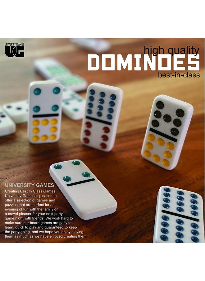 Front Porch Classics - ; Double 12 Colored Dot Dominoes Set Onthego Travel Storage Tin 2 To 8 Players Ages 8 To 99 - Image 1