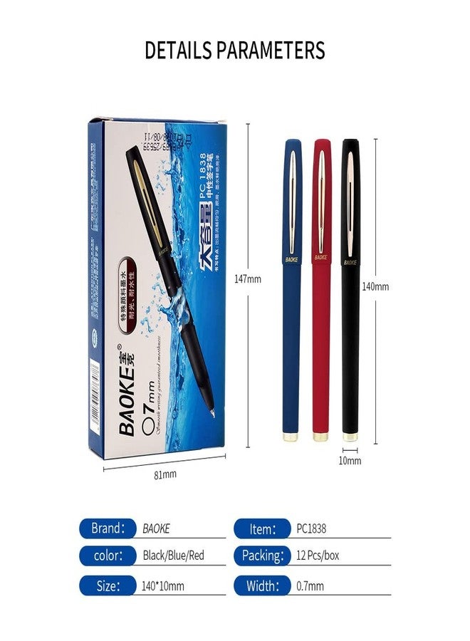 Like-It Baoke Blue, Red, Black Gel Pen 0.7 mm Line Drawing Pen, Archival Ink Fine Point Tip Sketching Pens for Artists, Drawing Illustration Pack Of (3) - Image 5