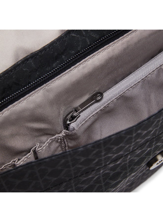 كيبلينغ حقيبة سفر كبيرة بوري مع حزام تثبيت على حقيبة السفر وحزام كتف قابل للإزالة بلون أسود نوار - Image 5