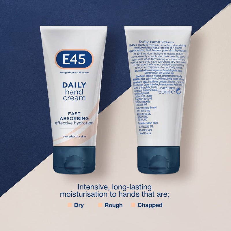E45 Dermatological Moisturising Hand Cream (50ml) - Image 2