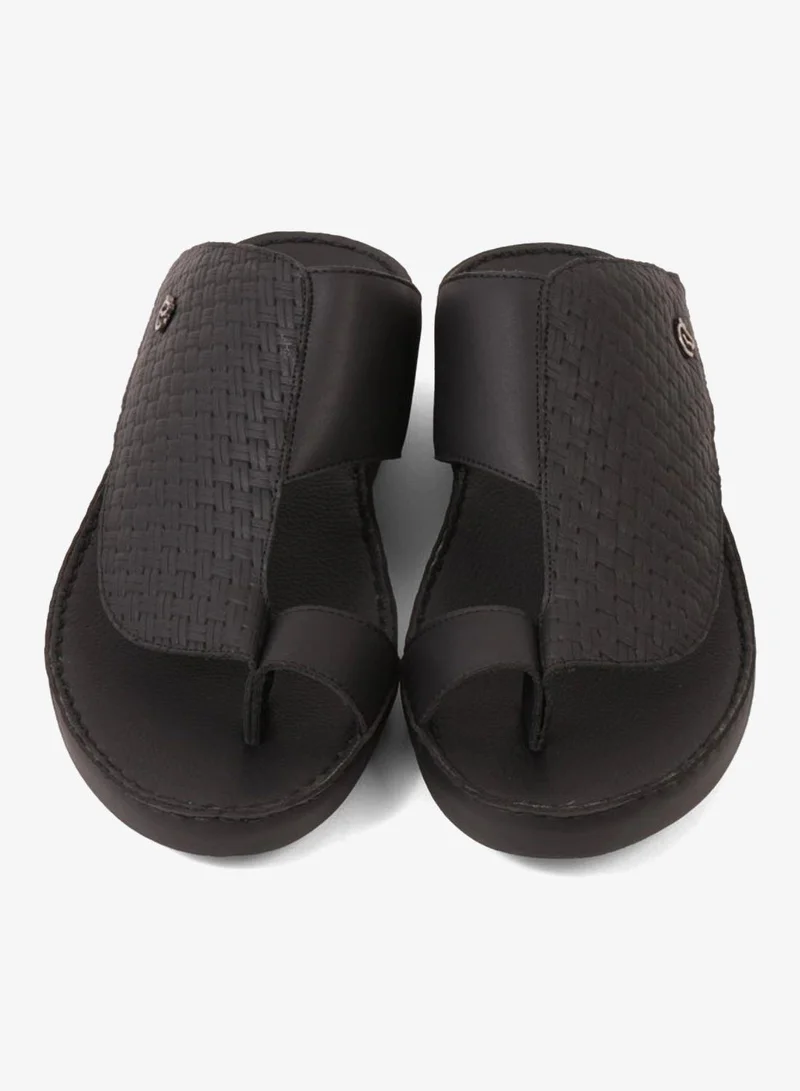 UOMO Cavalier  UOMO CAVALIER ELITE HANDCRAFTED LEATHER ARABIC SANDALS BLACK for Men | Best Price UAE