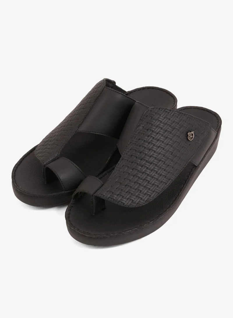 UOMO Cavalier  UOMO CAVALIER ELITE HANDCRAFTED LEATHER ARABIC SANDALS BLACK for Men | Best Price UAE