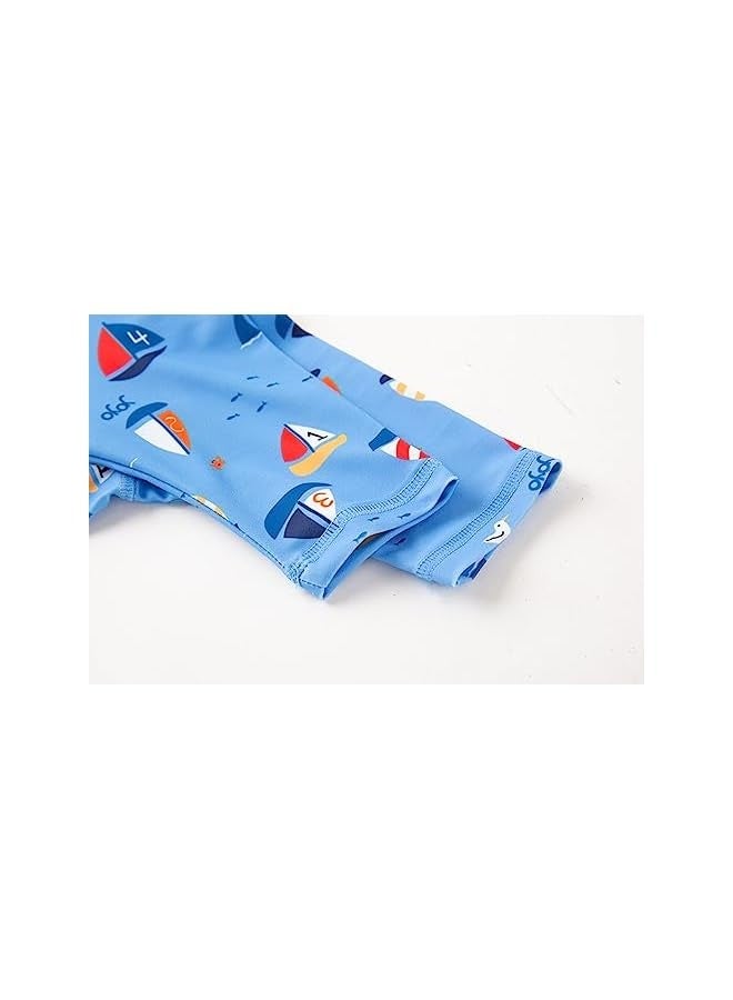 Kid Baby Boys One-Piece Rash Guard Swimsuit Toddlers Zipper Bathing Suit Swimwear with Hat Surfing Suit UPF 50+  - Image 5