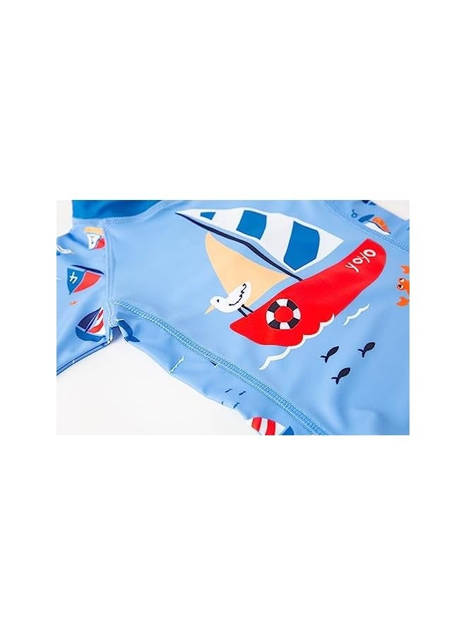 Kid Baby Boys One-Piece Rash Guard Swimsuit Toddlers Zipper Bathing Suit Swimwear with Hat Surfing Suit UPF 50+  - Image 3