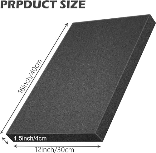 DECOHS 2 Pcs Polyurethane Foam Sheet- 16 x 12 x 1.5 Inch Cuttable Foam Inserts for Cases- Packing Foam Pads for Toolbox Camera Storage and Crafts - Image 2