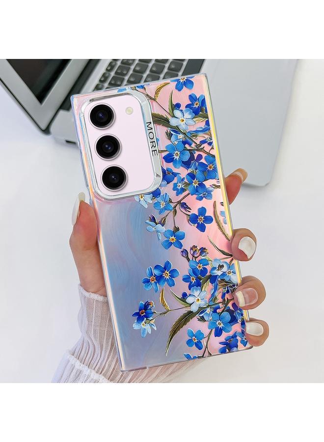 erorex Case For Samsung Galaxy S23+ 5G Electroplating Laser Flower Texture TPU Phone Case - Image 1