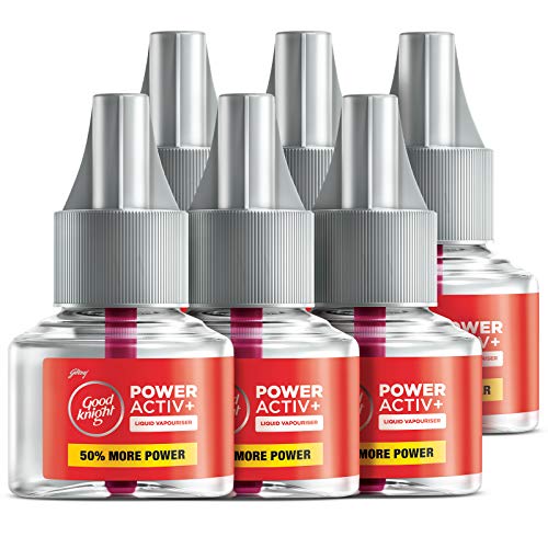 Good Knight Power Activ+ Liquid Vaporiser Pack Of 6 (45ml Each) | 2x Faster Than Before | Mosquito Repellent Refill | India s Most Powerful Liquid Vaporizer - Image 1
