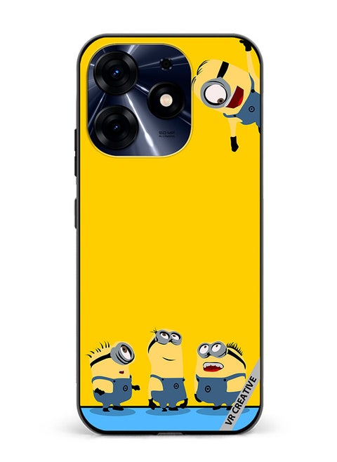 Protective Case Cover For Tecno Spark 10 Pro Minions Design Multicolour