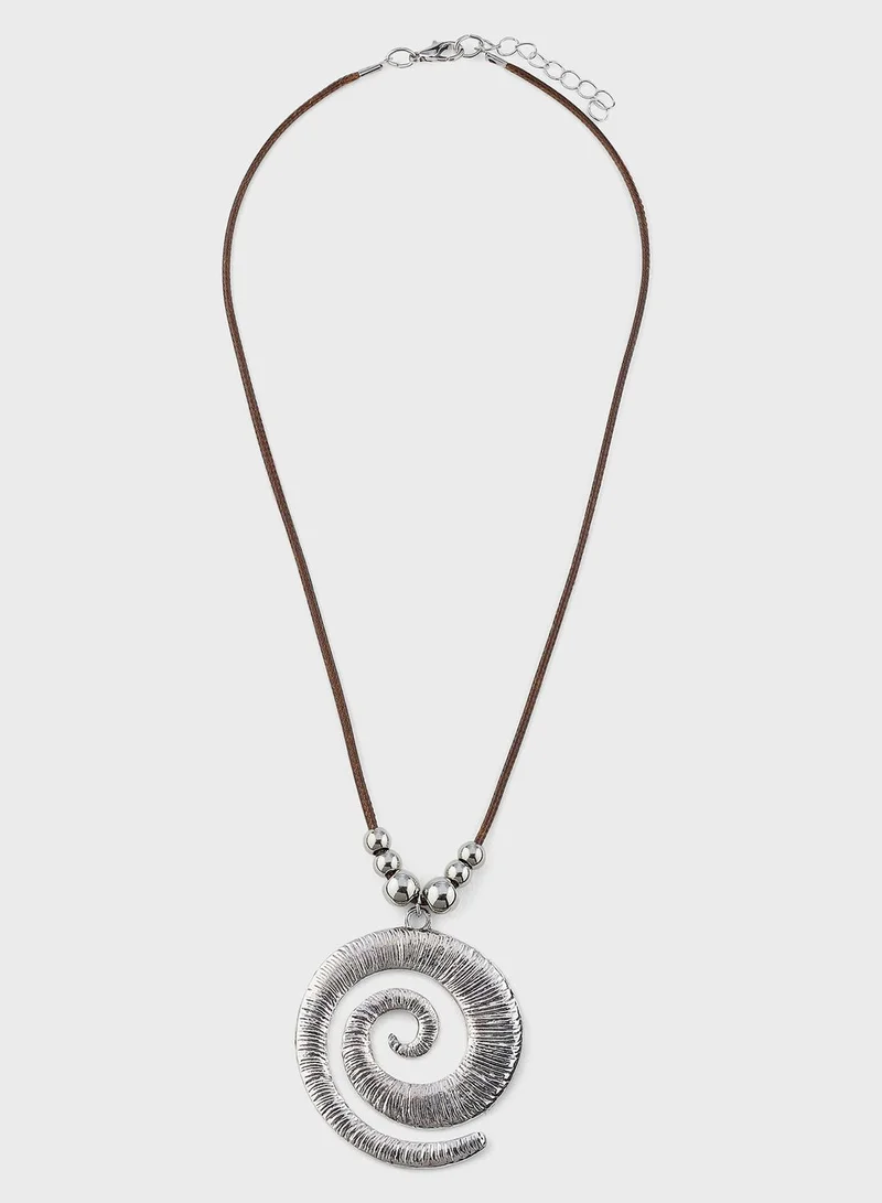 Ginger Spiral Pendant Necklace