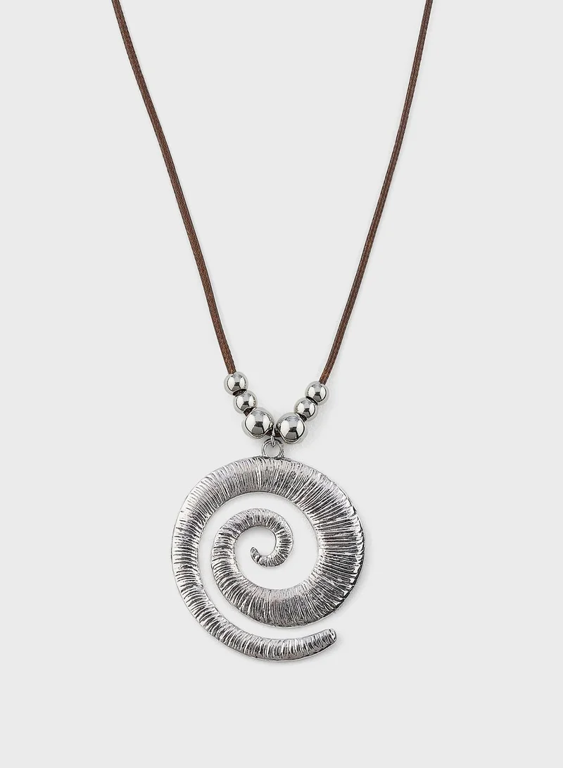 Ginger Spiral Pendant Necklace