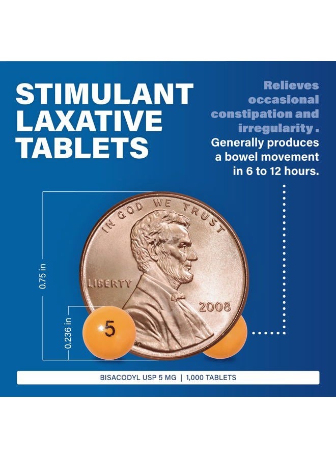 Pretrada Major Bisacodyl 5 mg - Comfort Coated Stimulant Laxative for Gentle, Dependable, Constipation Relief - 1000 Tablets - Image 3