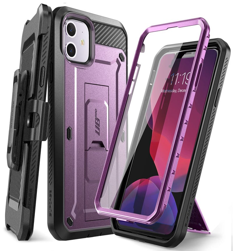 SUPCASE for iPhone 11 Case with Screen Protector Unicorn Beetle Pro Builtin Stand Belt Clip MilitaryGrade Protection Heavy Duty FullBody Protective Phone Case for iPhone 11 61 Purple - Image 2