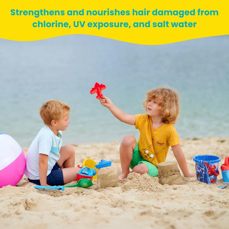 Fresh Monster Swim Conditioner for Kids  PostSwim Hydrating Conditioner Repairs Chlorine  Salt Water Damage  SulfateFree TearFree Moisturizing Hair Care for Swimmers 85 oz - Image 4