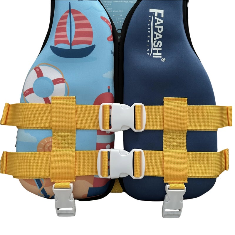 Bluejw Children's Fashionable High-buoyancy Surfing Vest, Portable Breathable Rafting Boat Water Buoyancy Life Jacket - Image 5