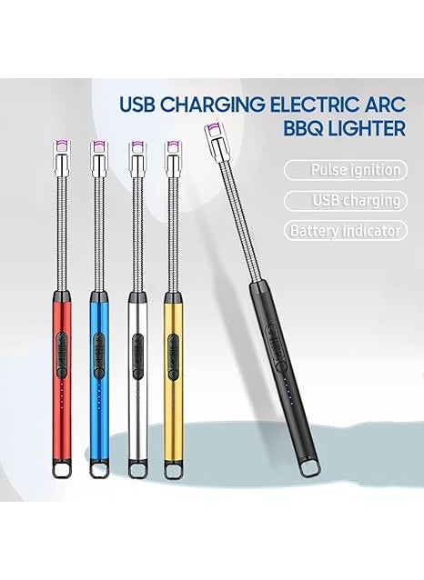 Generic - M.F.H Intelligent Pulse Igniter USB Charging BBQ Lighter Electric Arc BBQ Igniter Pulsed Arc Ignition Fire Starter Windproof Less USB Reable Lighter 360 Degree Bendable Soft Tube - Image 1