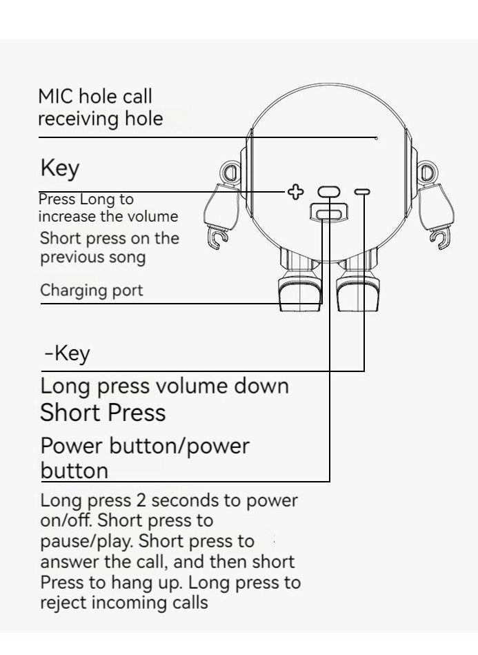M MIAOYAN New Robot Bluetooth Audio Soccer Robot Audio Cute Portable Small Steel Cannon TWS Bluetooth Audio Wireless Mini (Black)