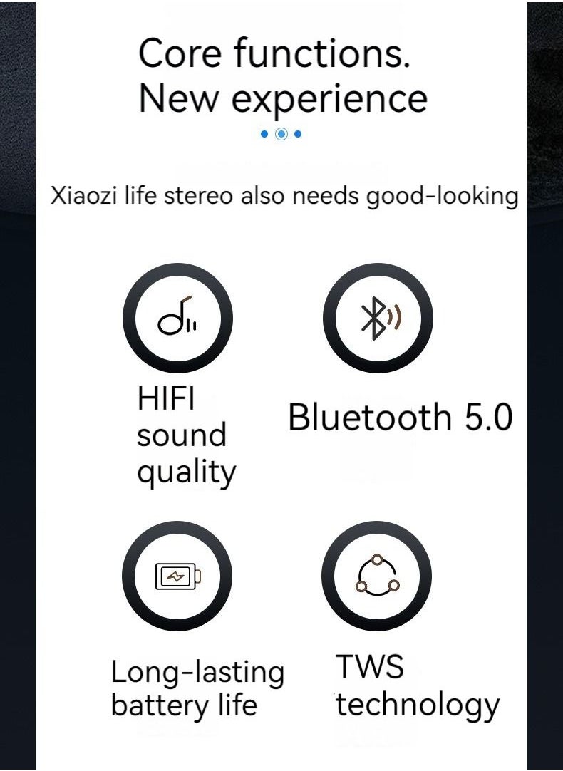 M MIAOYAN New Robot Bluetooth Audio Soccer Robot Audio Cute Portable Small Steel Cannon TWS Bluetooth Audio Wireless Mini (Black)