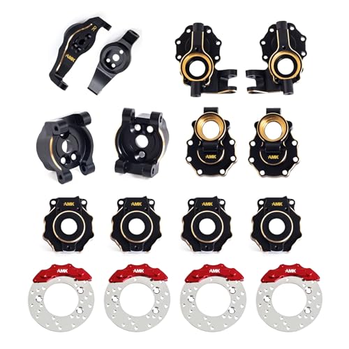 AMK TRX4 Brass Counter Weight Black Coating Portal Axle Housing for 110 RC Crawler TRX6 TRX4 Bronco Defender Upgrade 8 in 1 Set for TRX4 - Image 1