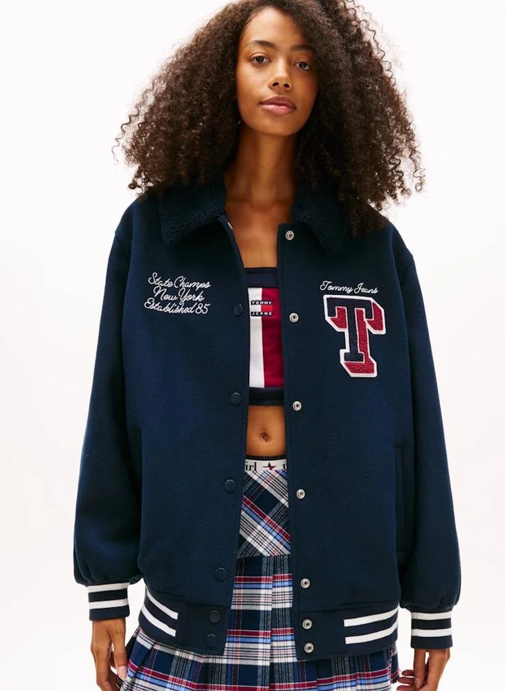 TOMMY JEANS Graphic Varsity Jacket
