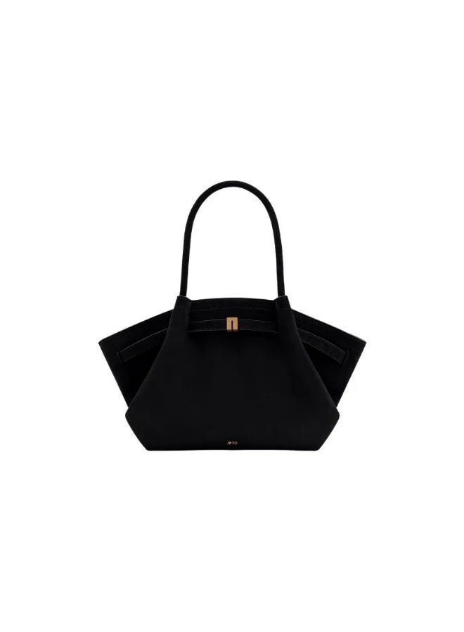 JW PEI Hana Medium Faux Suede Tote Bag - Black - Image 1