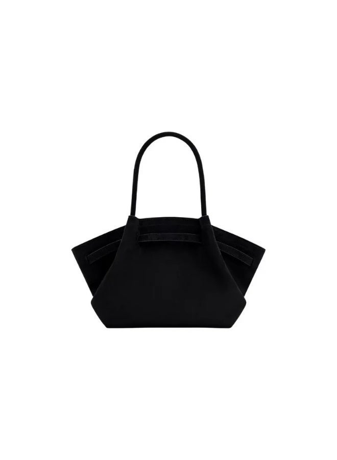 JW PEI Hana Medium Faux Suede Tote Bag - Black - Image 4