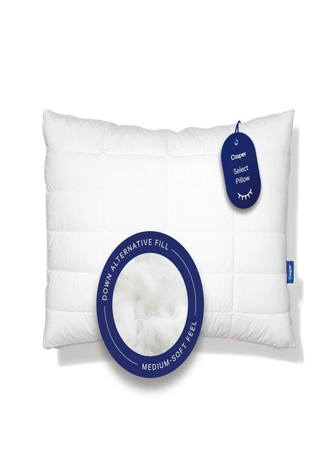 Casper Sleep Essential Quilted Select Bed Pillow, Queen (U.S. Standard), White - Image 1
