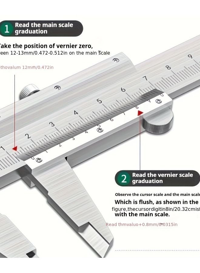 0 150mm Stainless Steel High Precision Caliper With Plastic Case - Image 5