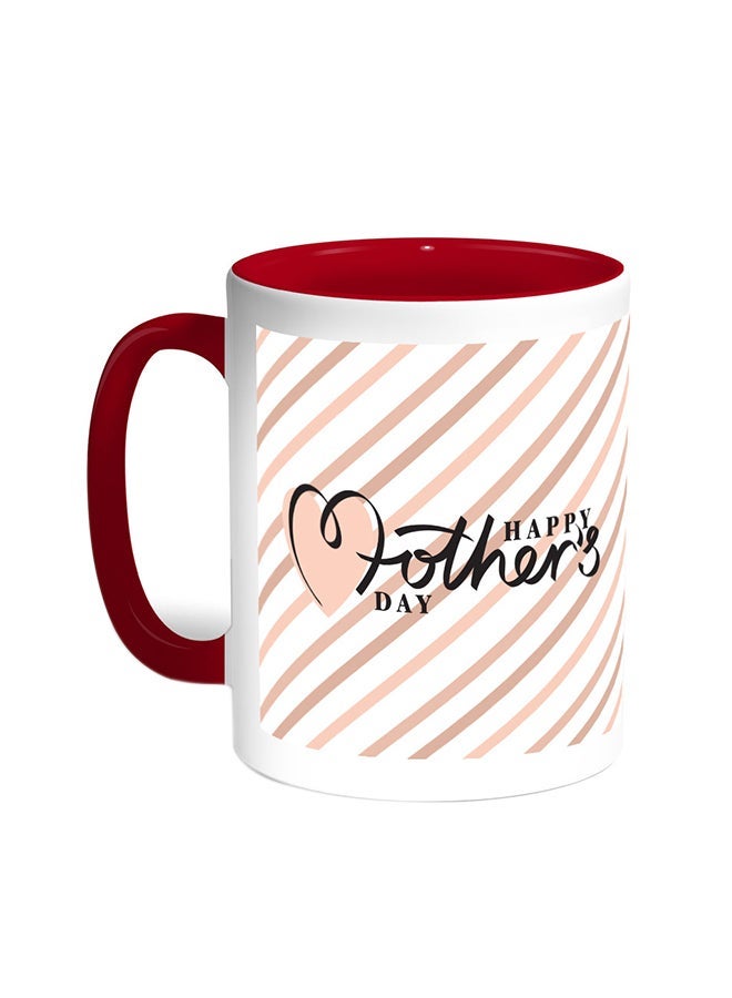 Happy Mother's Day Printed Coffee Mug Red/White 11ounce