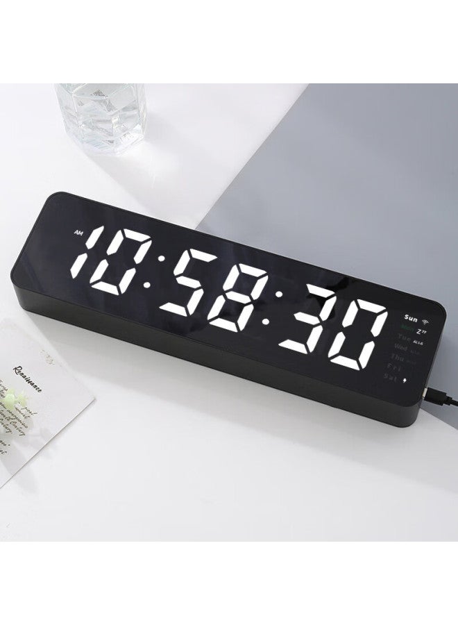 Momen Led Multifunctional Wifi Timekeeping Alarm Clock Large Screen Digital Electronic Clock Desktop Placement Clock Student Special - Image 5