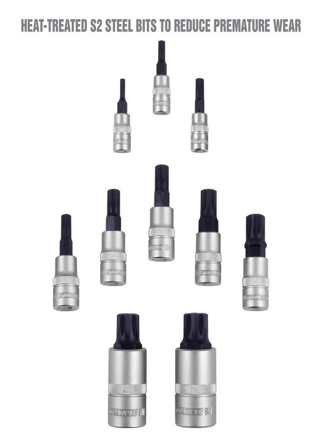 OEMTOOLS 23906 Triple Square Bit Set, Spline Socket Set 10 Piece, Magnetic Triple Square Socket Set, Triple Square Sockets Ideal for Automotive Repairs, Rust-Resistant Finish, M4-M18 Sizes - Image 5