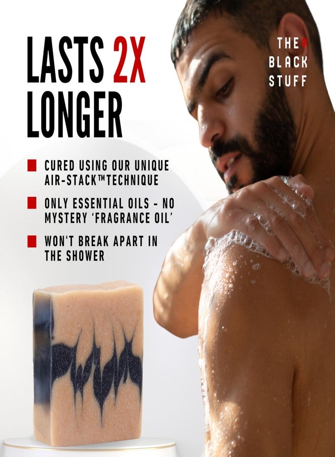 The Black Stuff All Natural Bar Soap for Men Handmade Cold Process Soaps with Organic Ingredients and Essential Oils - Mens Soap for Daily Use, The Good Room Body Soap - Image 3