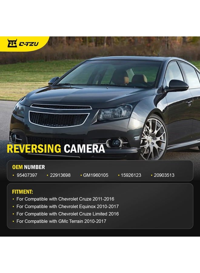 C-Tzu كاميرا خلفية بديلة 95407397 لسيارات GMC Terrain وChevy Equinox 2010-2017 وChevy Cruze 2011-2016، تحل محل أرقام قطع الغيار OEM 22913698 وGM1960105 و15926123 و20903513 - Image 5