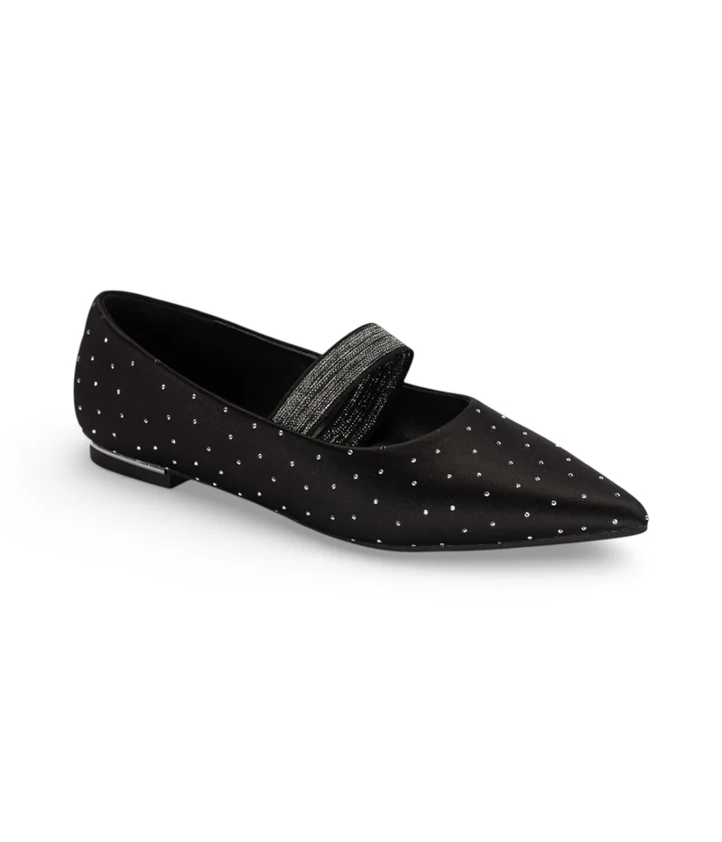 Bata Stud Detail Strap Flats