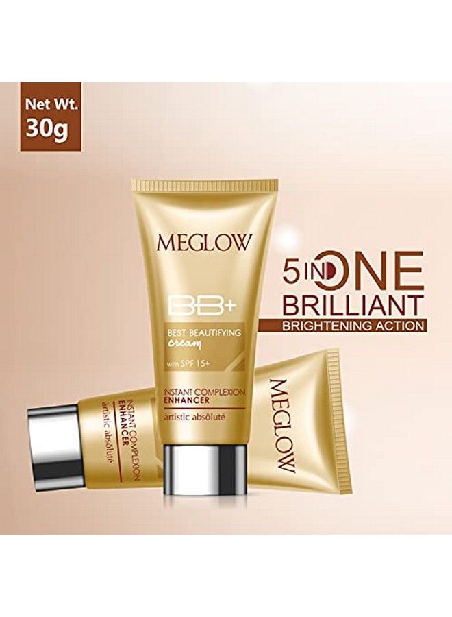 MEGLOW Best Beautifying Bb+ Cream 30G Combo Pack Of 2 Spf 15; All In 1 Facial Cosmetic Helps For Skin Brightening;Nourishing;Moisturizing And Instant Complexion Enhancement;Helps In Lighten Dark Spots - Image 3