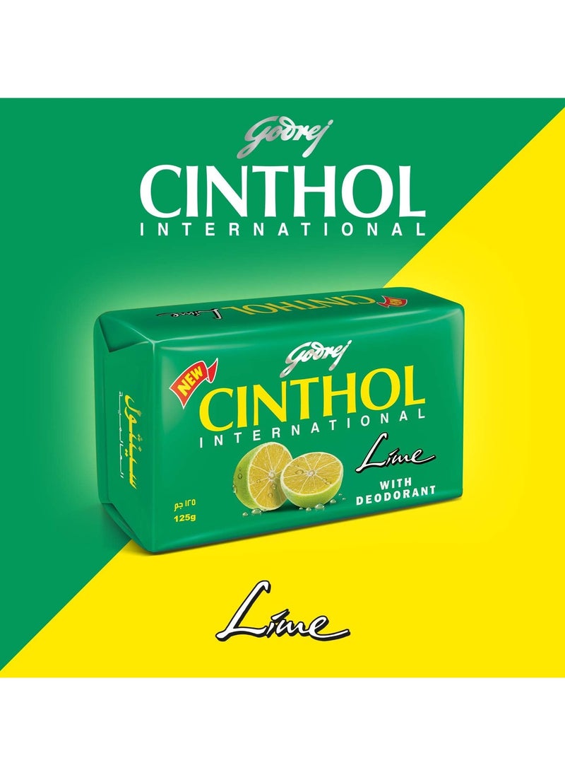 Cinthol - Cinthol Lime Bath Soap Germ Protection, 125g (Pack of 6) - Image 1