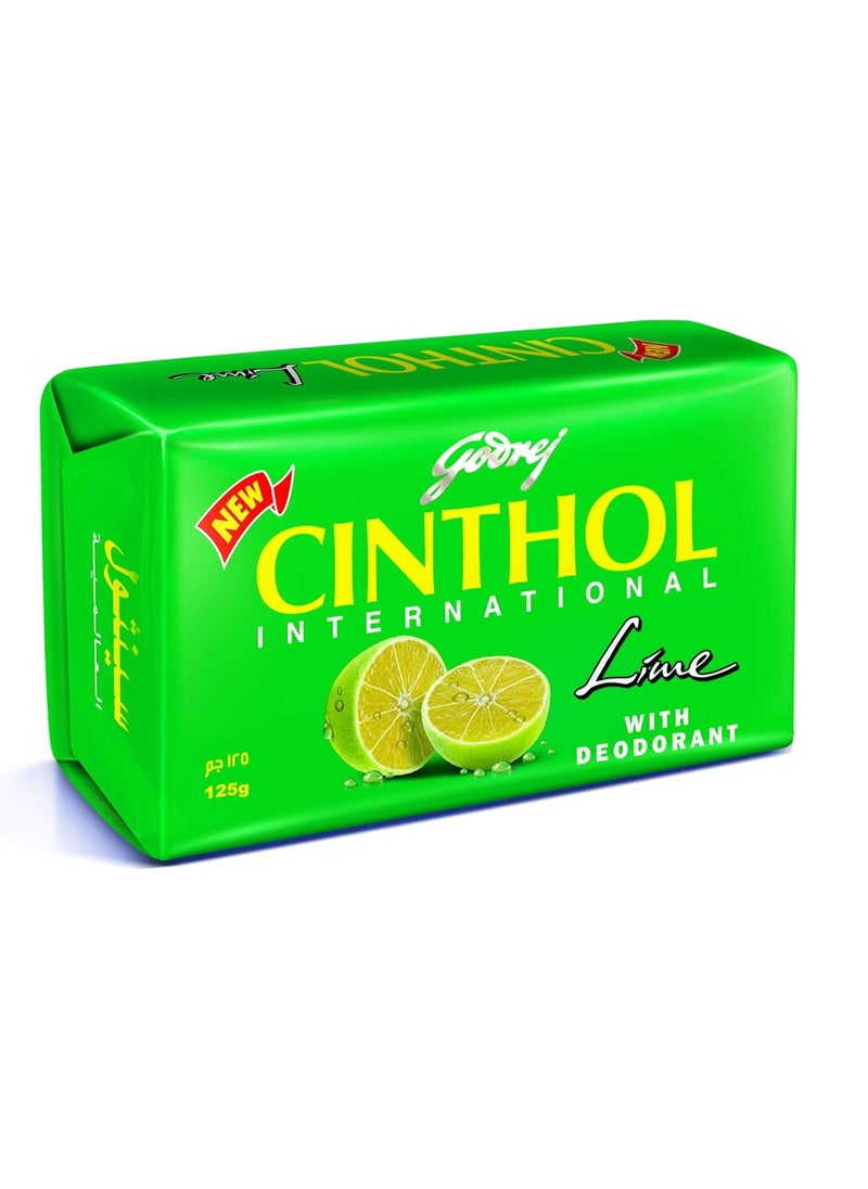 Cinthol - Cinthol Lime Bath Soap Germ Protection, 125g (Pack of 6) - Image 1