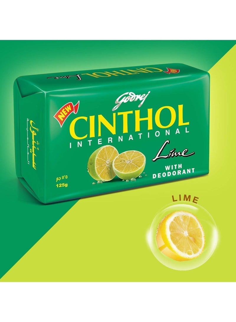 Cinthol Lime Bath Soap Germ Protection, 125g (Pack of 6) - Image 5