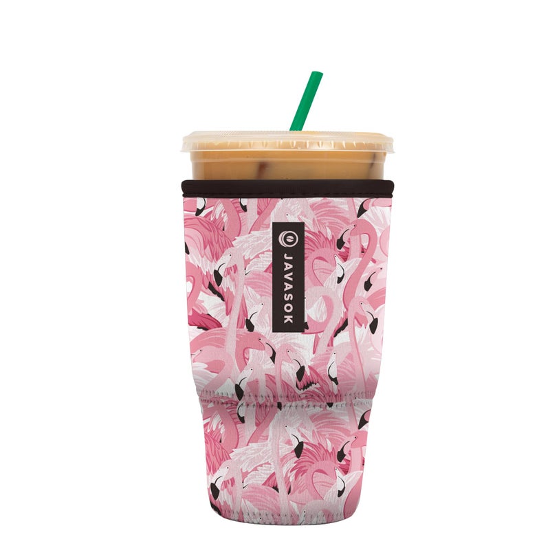 Sok It Java Sok Iced Coffee & Cold Soda Insulated Neoprene Cup Sleeve (Flamingo Dance  Large: 30-32oz) - Image 1
