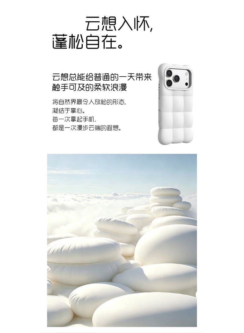 3D Grid Liquid Silicone Phone Case for iPhone 17 Pro Max / 17 Pro, Flocking Lining Anti-Fingerprint Shockproof Solid Color Cover - Image 2