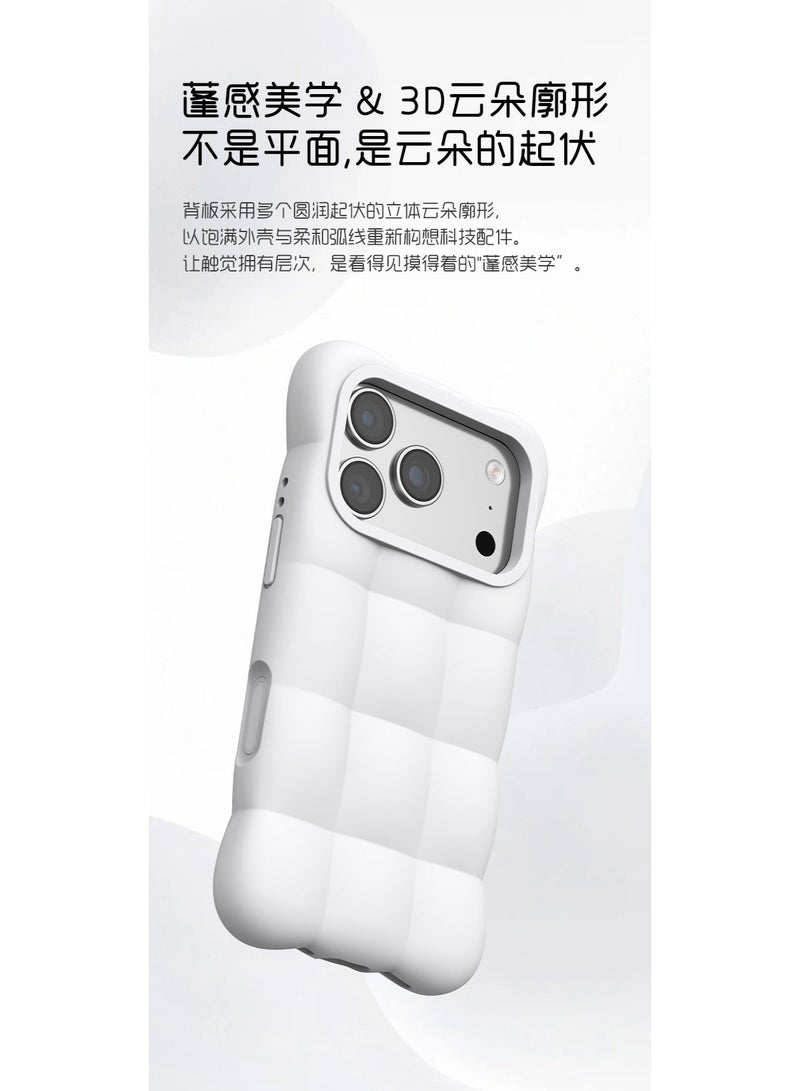 3D Grid Liquid Silicone Phone Case for iPhone 17 Pro Max / 17 Pro, Flocking Lining Anti-Fingerprint Shockproof Solid Color Cover - Image 3