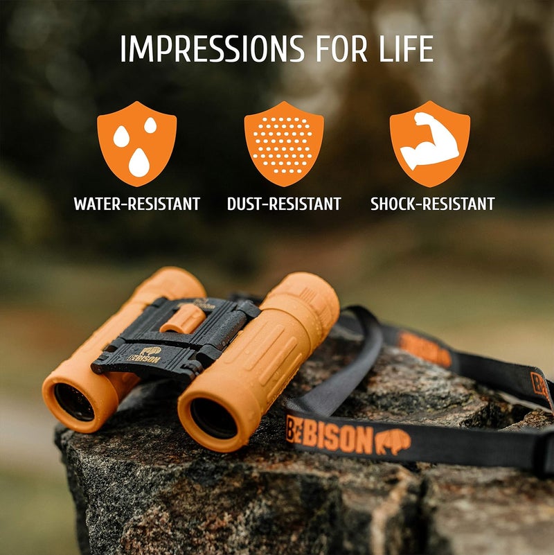 Scotar BeBison Binoculars for Kids - 8x21 High Resolution Real Optics - Compact Folding Shockproof Kids Binoculars for Bird Watching - Spy Games - Outdoor Play for Boys and Girl - Image 2